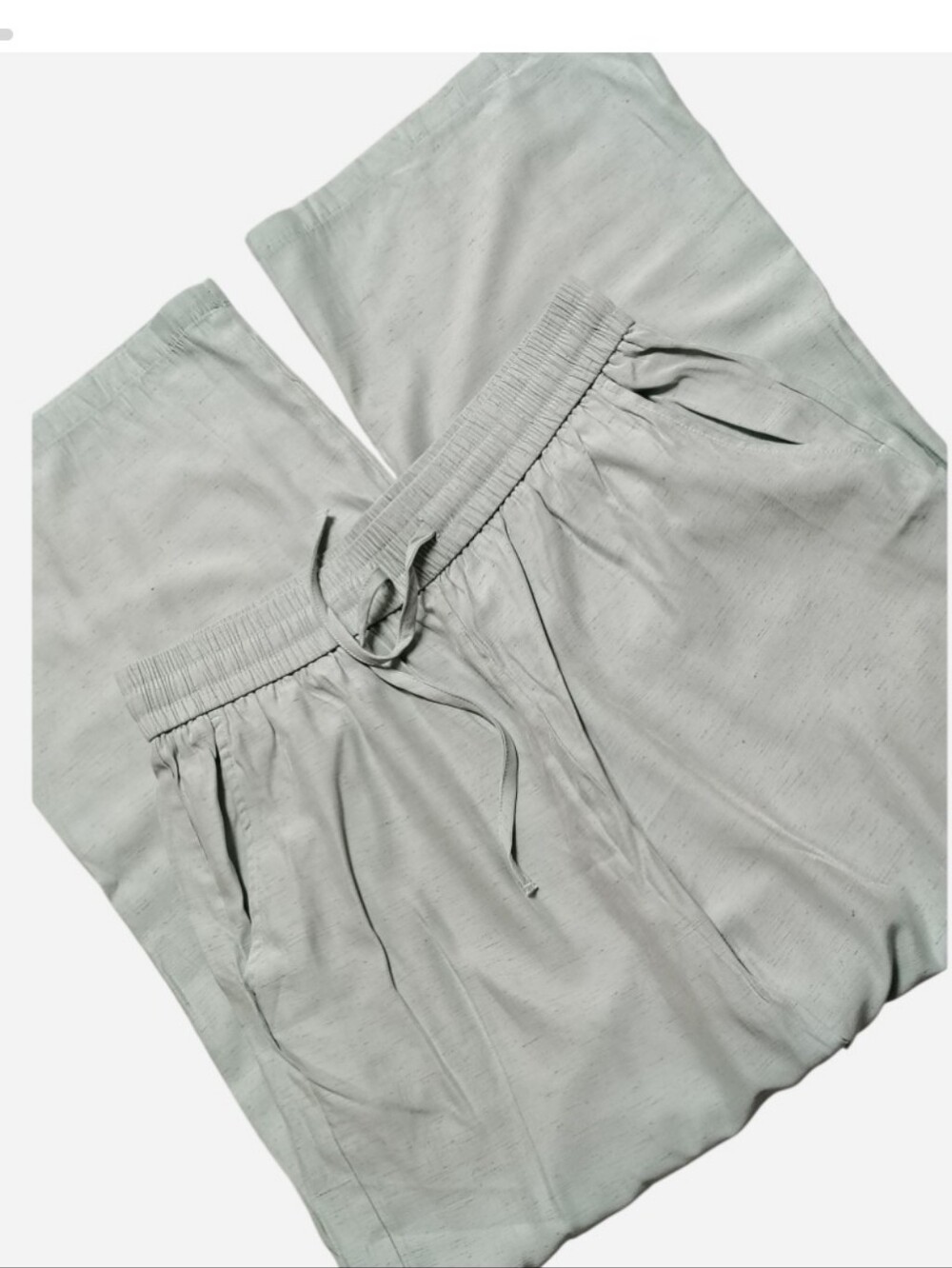 HALARA High Waisted Drawstring Wide Leg Baggy Linen-Feel Pants Women's Large - Picture 5 of 9